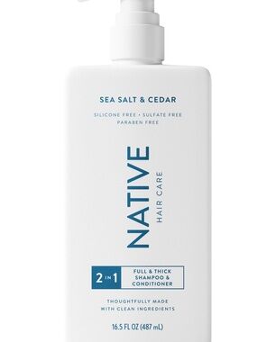 2~Native sea salt & cedar 2 in 1 full & thick shampoo & conditioner
